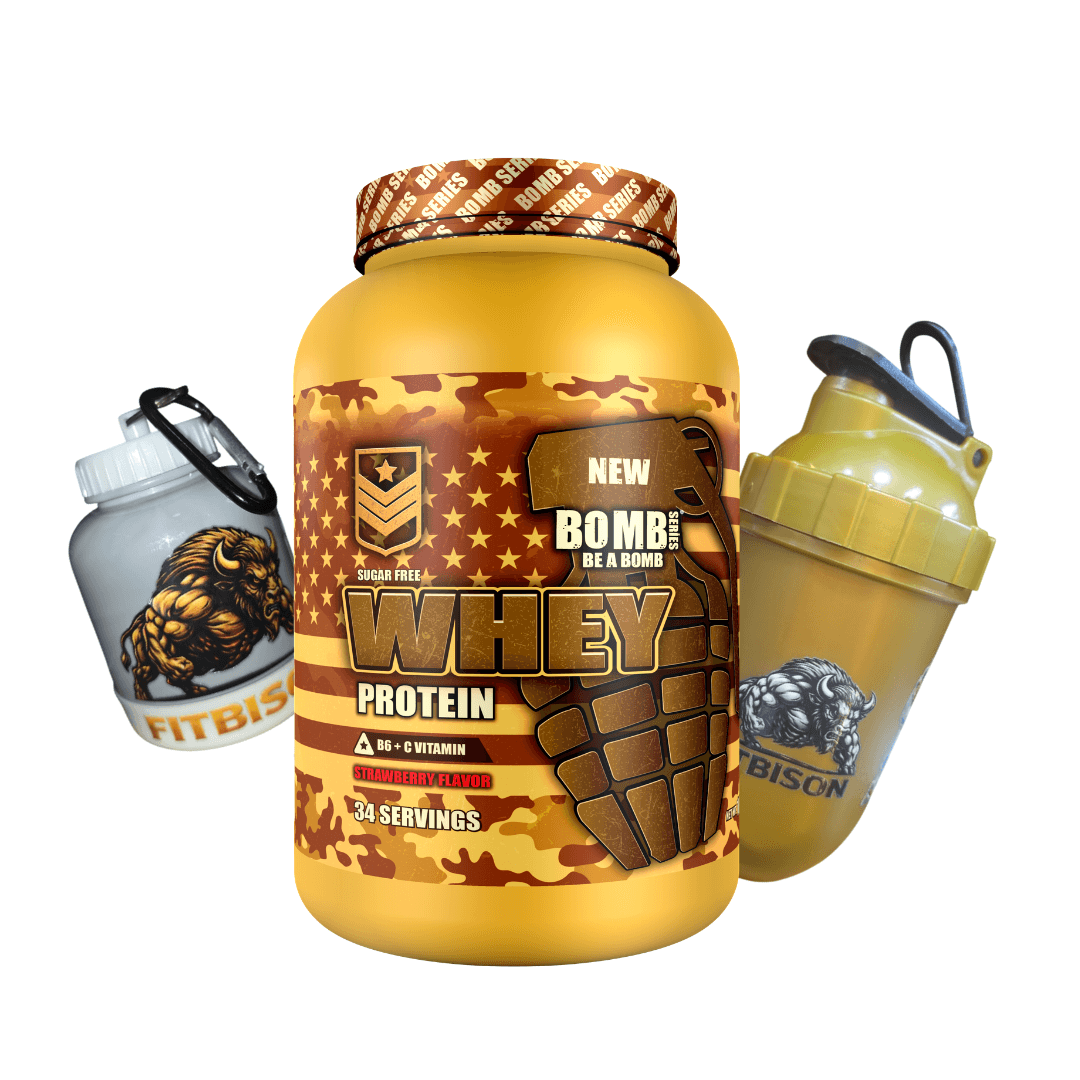 Premium BOMB SERIES WHEY PROTEİN Çilek aroma 34 servis