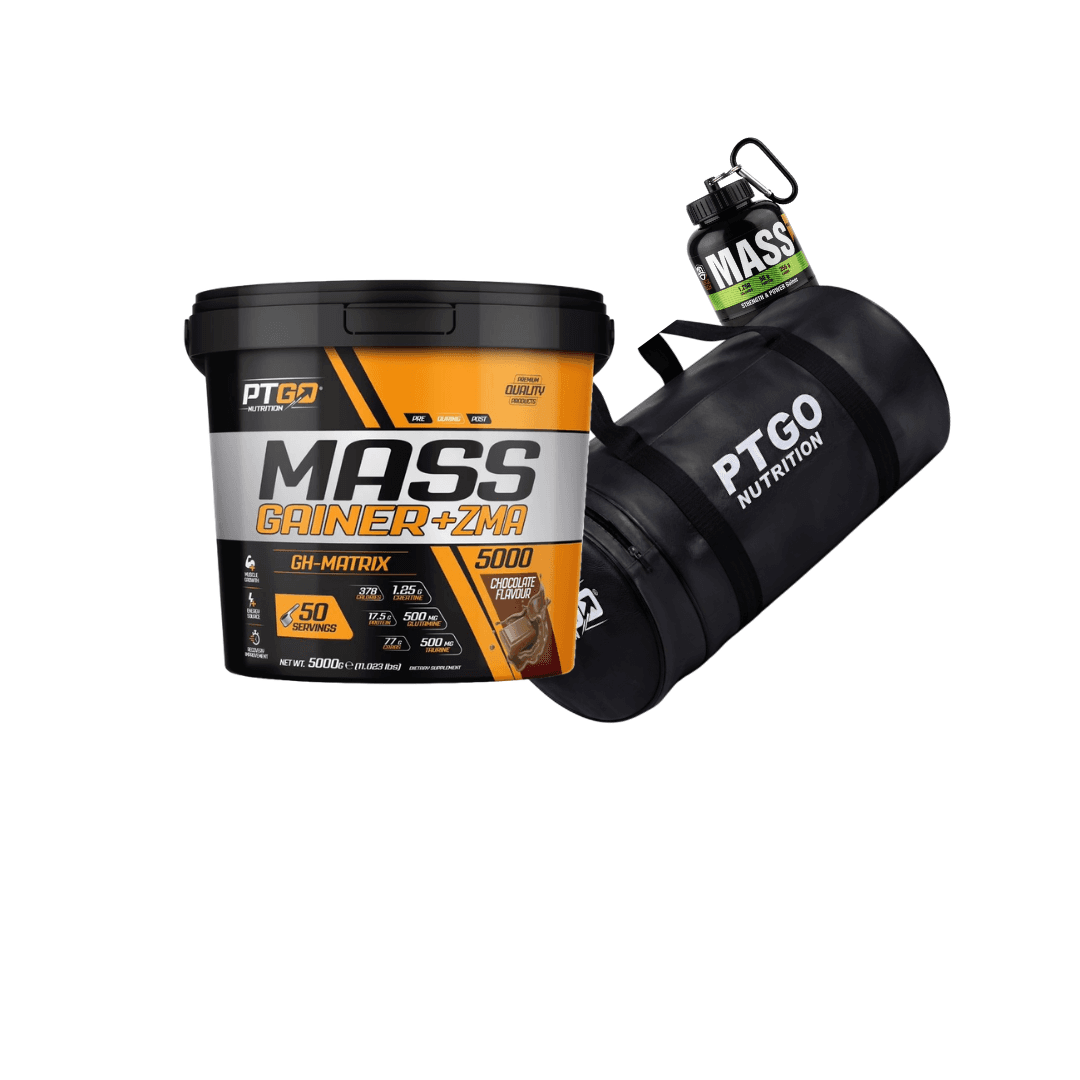 PT GO NUTRITION Mass Gainer 5 kg Kova Çikolata( Silindir Çanta , Shaker ve Maskot Huni Hediyeli)