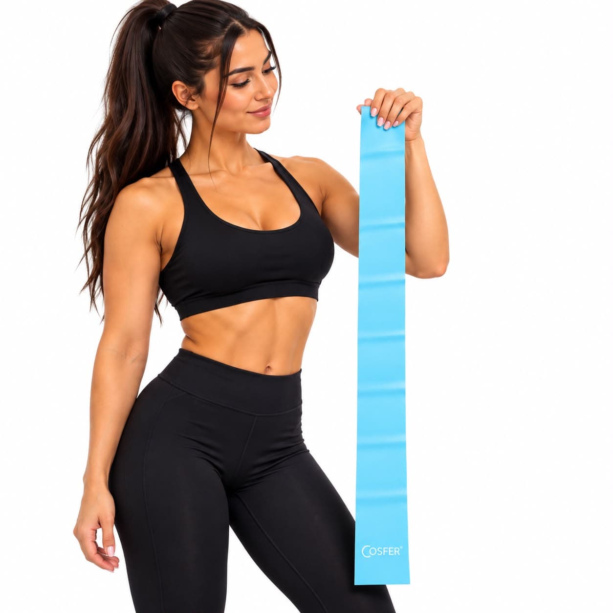 Pilates Bandı Egzersiz Lastiği Yoga Bandı Sırt Kolları Çalıştırma Direnç Spor Bandı (120 x 7,5)