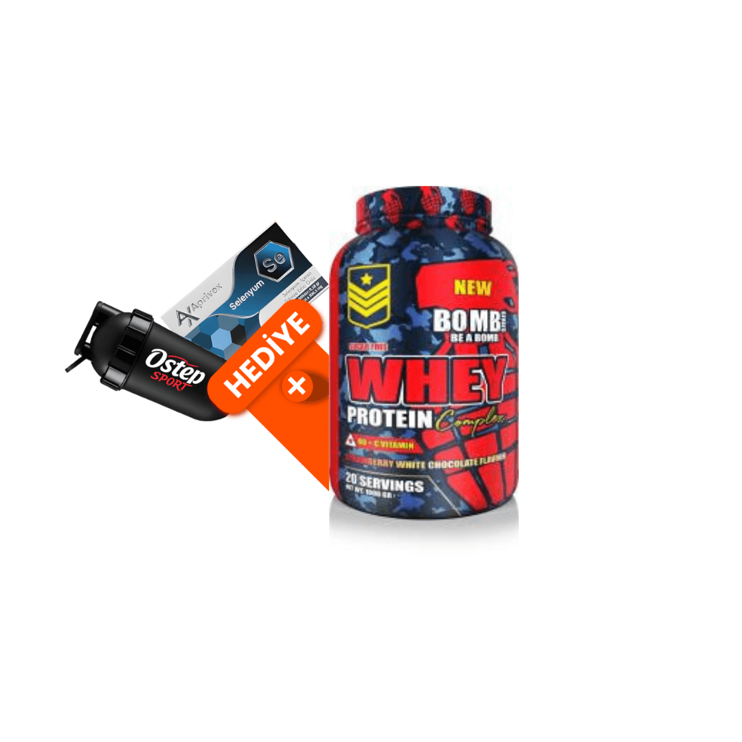BOMB SERIES WHEY PROTEİN ÇİLEK&BEYAZ ÇİKOLATA 1000 GR